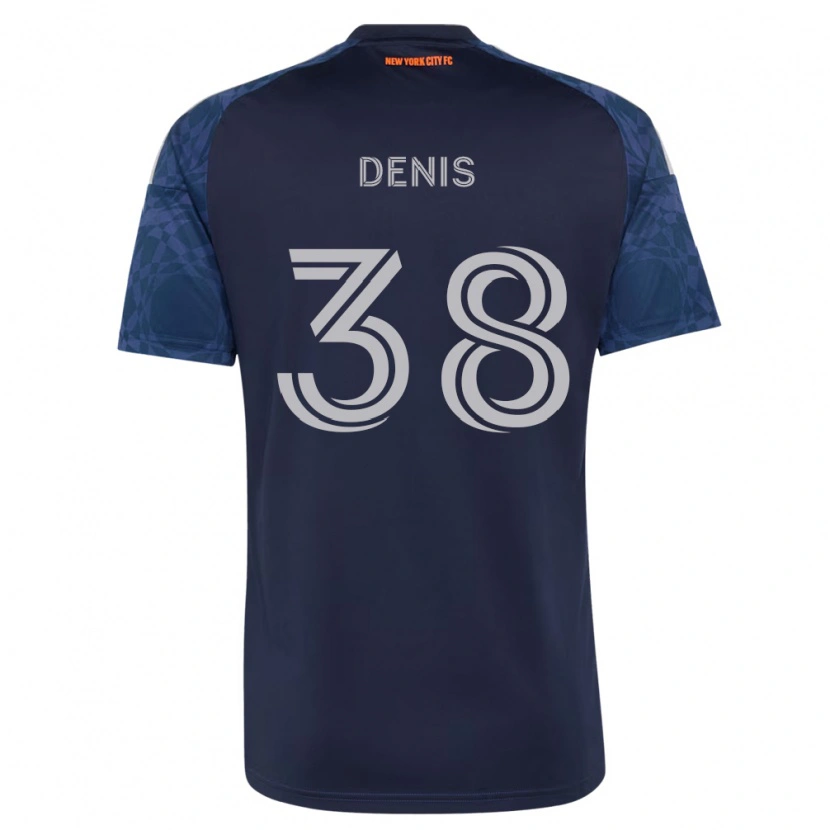 Danxen Uomo Maglia John Denis #38 Blu Scuro Bianco Kit Gara Away 2026/27 Maglietta