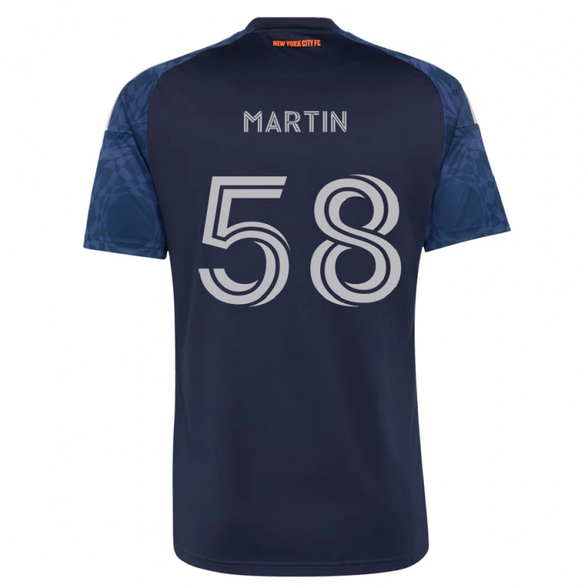 Danxen Uomo Maglia Eóin Martin #58 Blu Scuro Bianco Kit Gara Away 2026/27 Maglietta