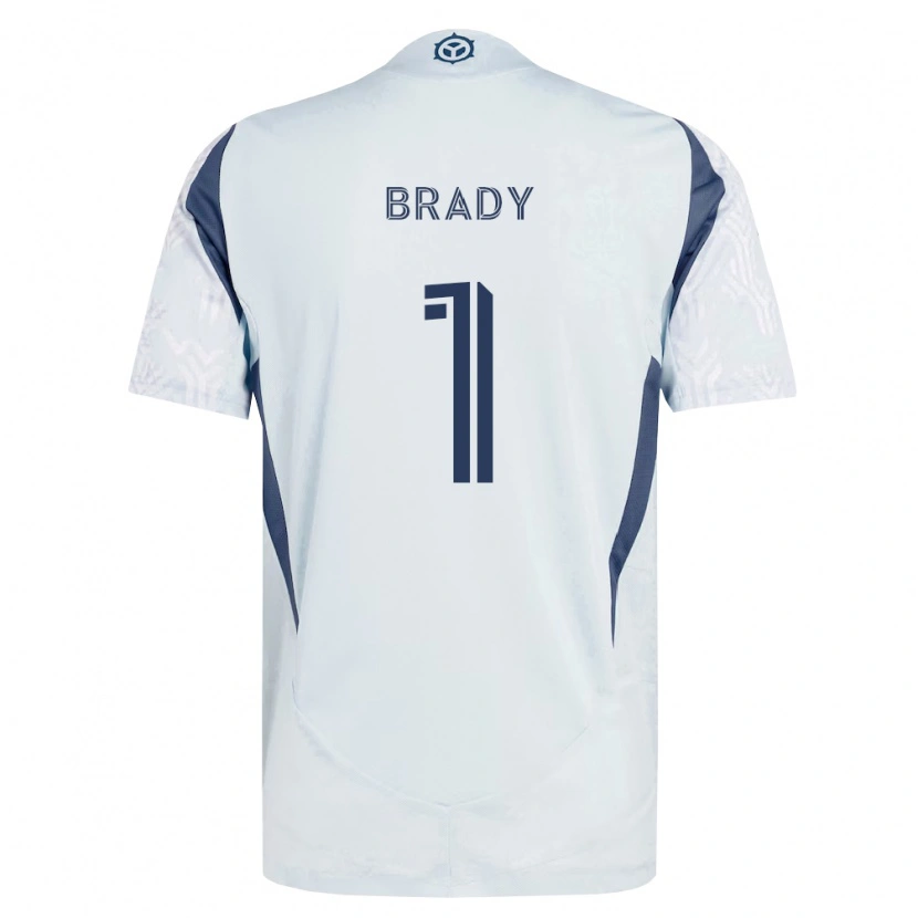 Danxen Uomo Maglia Chris Brady #1 Grigio Bianco Kit Gara Away 2026/27 Maglietta