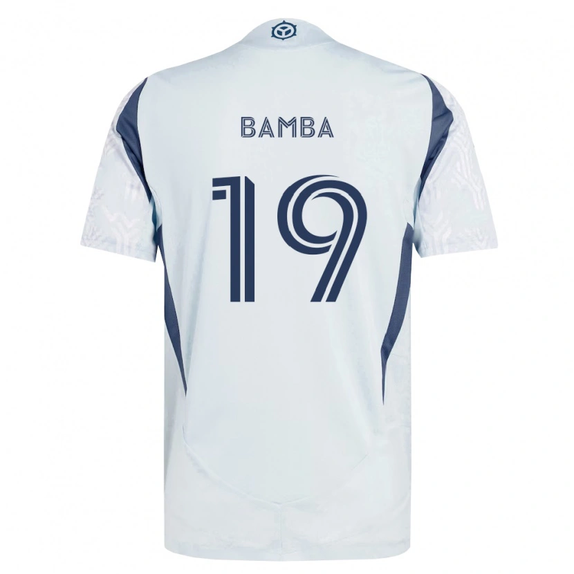 Danxen Uomo Maglia Jonathan Bamba #19 Grigio Bianco Kit Gara Away 2026/27 Maglietta