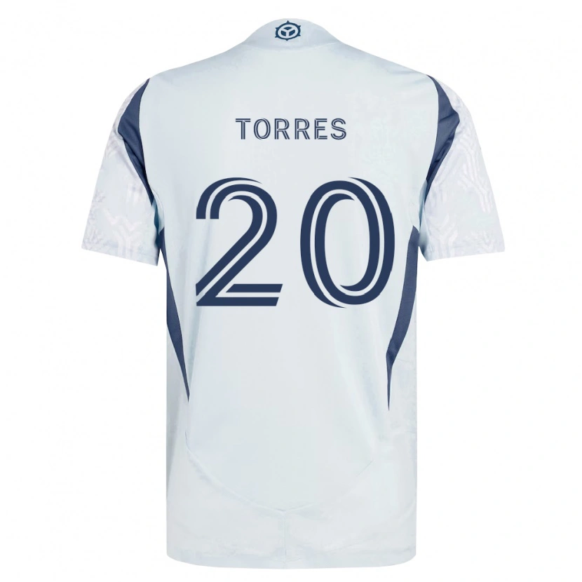 Danxen Uomo Maglia Jairo Torres #20 Grigio Bianco Kit Gara Away 2026/27 Maglietta