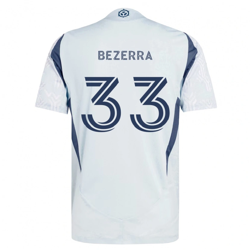 Danxen Uomo Maglia Victor Bezerra #33 Grigio Bianco Kit Gara Away 2026/27 Maglietta
