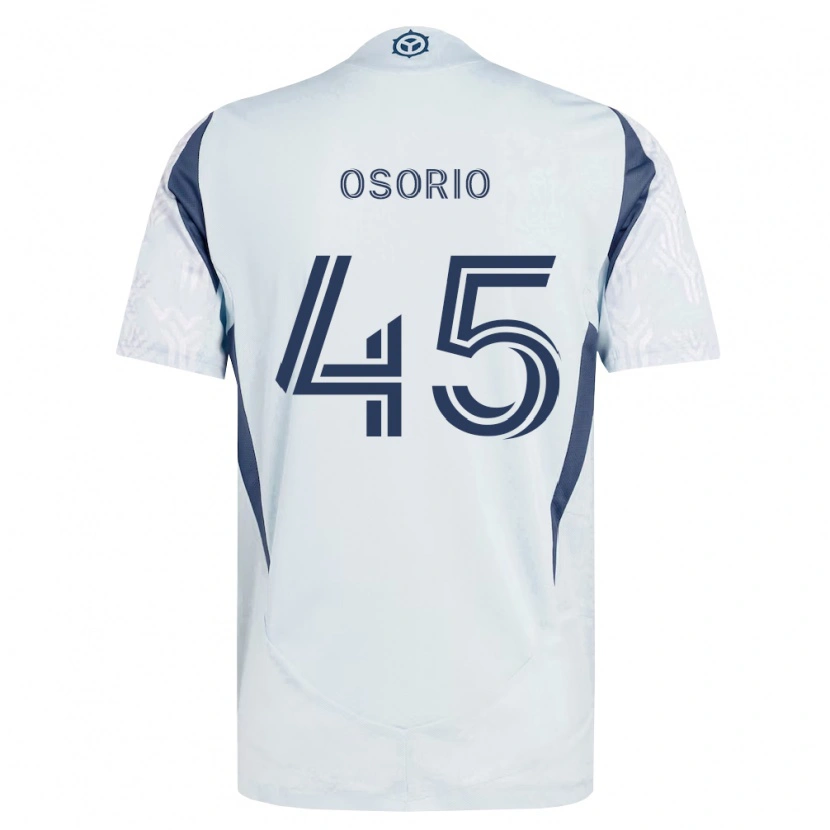 Danxen Uomo Maglia Harold Osorio #45 Grigio Bianco Kit Gara Away 2026/27 Maglietta