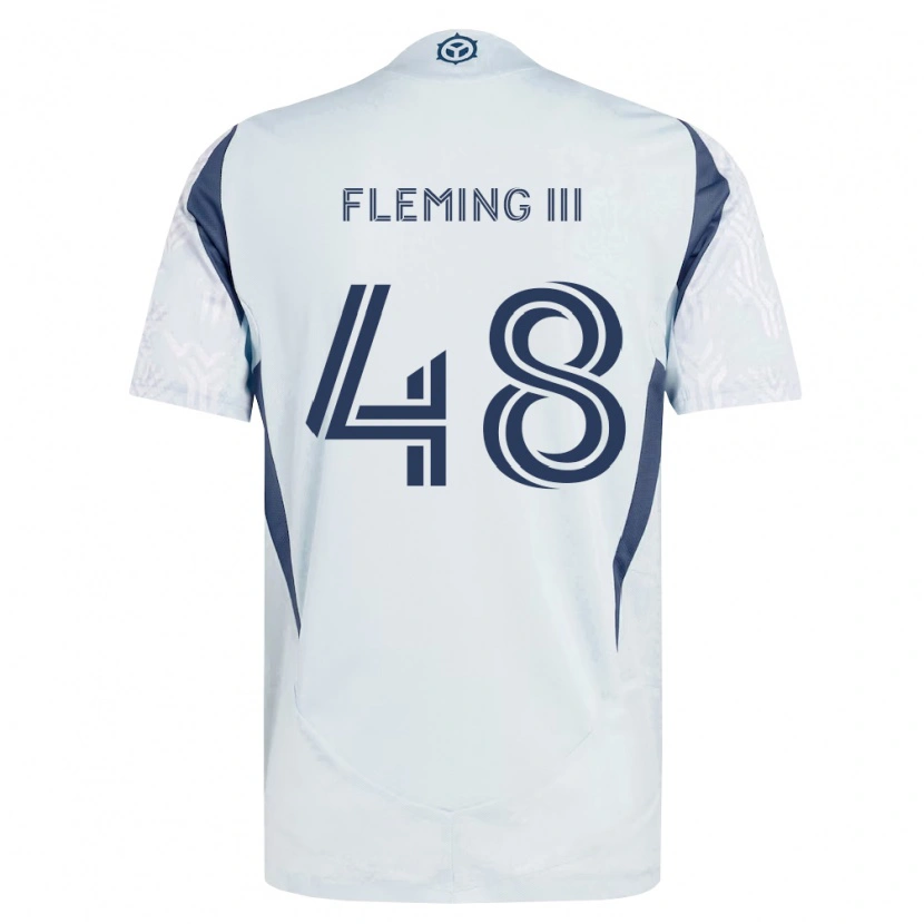 Danxen Uomo Maglia Richard Fleming Iii #48 Grigio Bianco Kit Gara Away 2026/27 Maglietta
