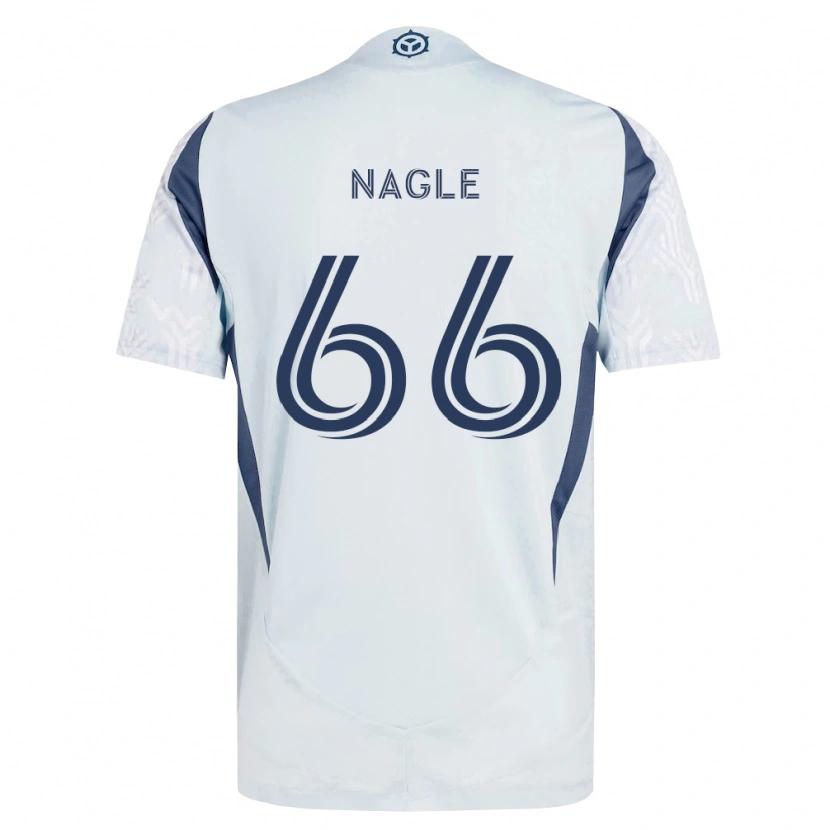 Danxen Uomo Maglia Chase Nagle #66 Grigio Bianco Kit Gara Away 2026/27 Maglietta