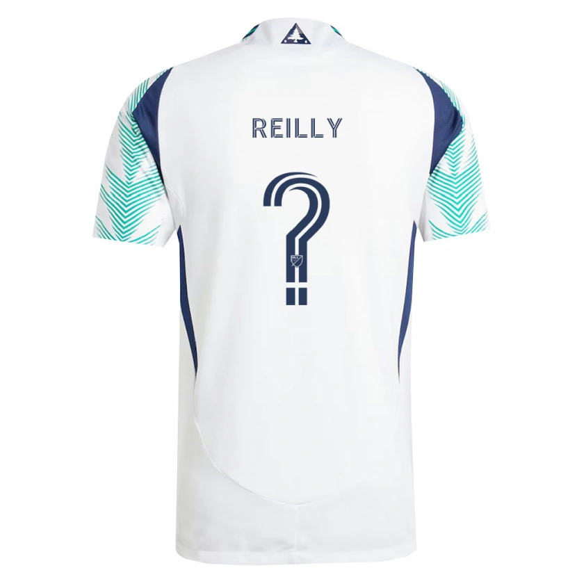 Danxen Uomo Maglia Aidan Reilly #0 Bianco Blu Navy Verde Chiaro Kit Gara Away 2026/27 Maglietta