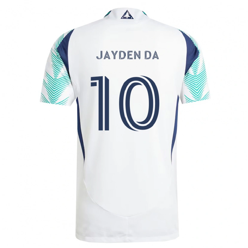 Danxen Uomo Maglia Jayden Da #10 Bianco Blu Navy Verde Chiaro Kit Gara Away 2026/27 Maglietta