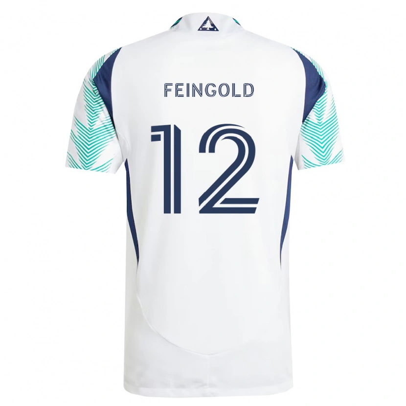 Danxen Uomo Maglia Ilay Feingold #12 Bianco Blu Navy Verde Chiaro Kit Gara Away 2026/27 Maglietta