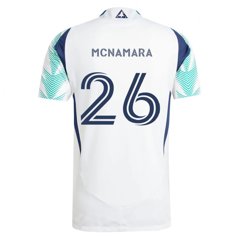 Danxen Uomo Maglia Tommy Mcnamara #26 Bianco Blu Navy Verde Chiaro Kit Gara Away 2026/27 Maglietta