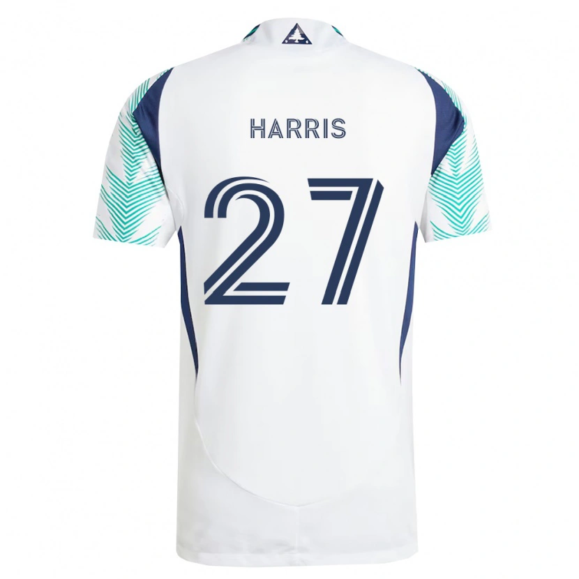 Danxen Uomo Maglia Wilson Harris #27 Bianco Blu Navy Verde Chiaro Kit Gara Away 2026/27 Maglietta