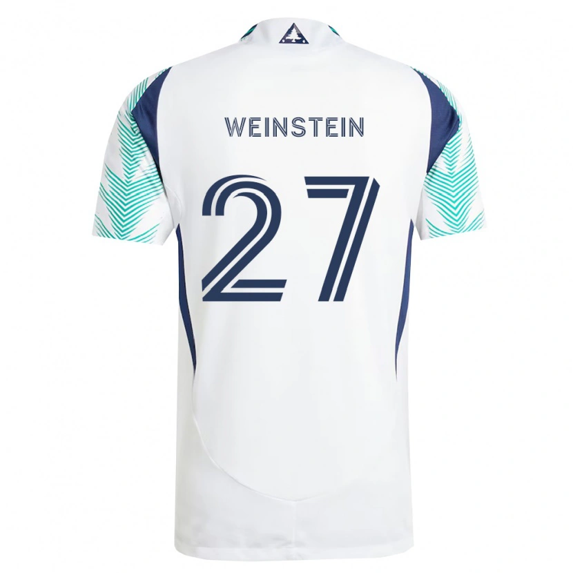 Danxen Uomo Maglia Max Weinstein #27 Bianco Blu Navy Verde Chiaro Kit Gara Away 2026/27 Maglietta