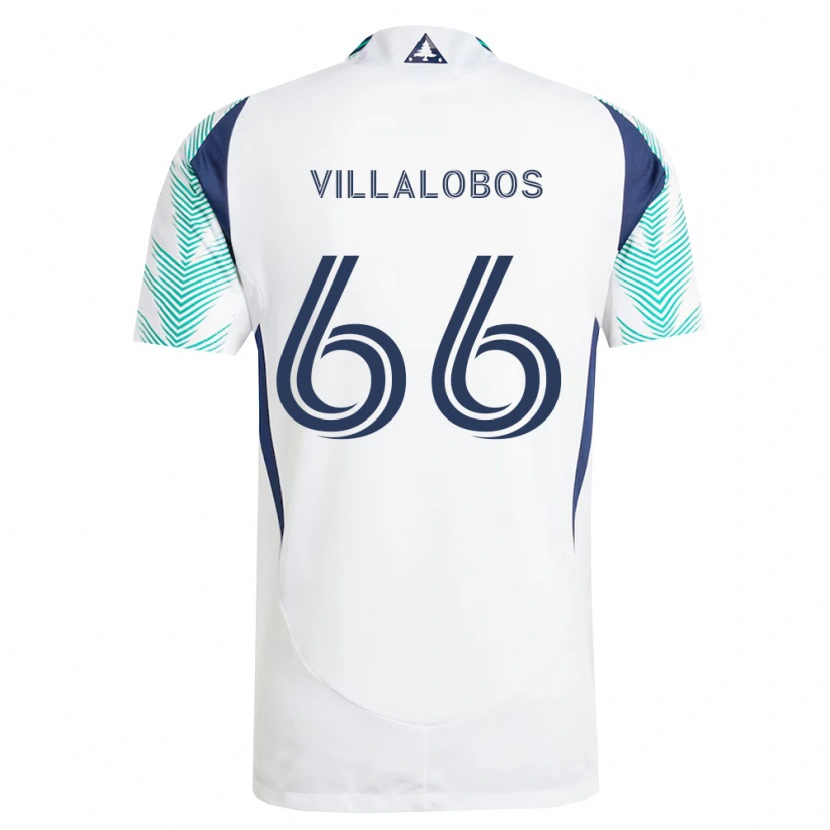 Danxen Uomo Maglia Ivan Villalobos #66 Bianco Blu Navy Verde Chiaro Kit Gara Away 2026/27 Maglietta