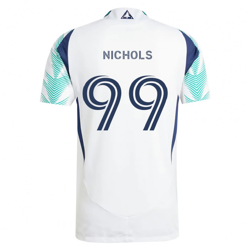 Danxen Uomo Maglia Robert Nichols #99 Bianco Blu Navy Verde Chiaro Kit Gara Away 2026/27 Maglietta
