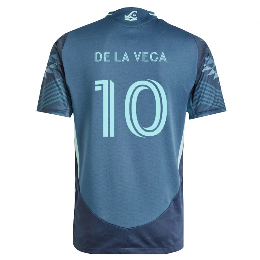 Danxen Uomo Maglia Pedro De La Vega #10 Blu Navy Verde Kit Gara Away 2026/27 Maglietta