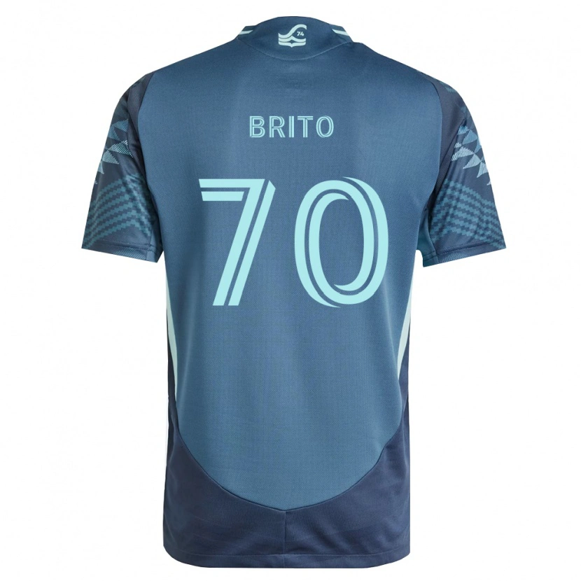 Danxen Uomo Maglia Kelvin-Luis Brito #70 Blu Navy Verde Kit Gara Away 2026/27 Maglietta