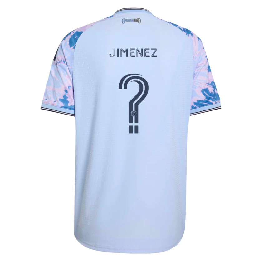 Danxen Uomo Maglia Kevin Jimenez #0 Blu Reale Bianco Nero Kit Gara Away 2026/27 Maglietta