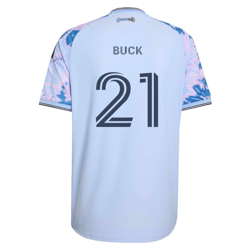 Danxen Uomo Maglia Noel Buck #21 Blu Reale Bianco Nero Kit Gara Away 2026/27 Maglietta