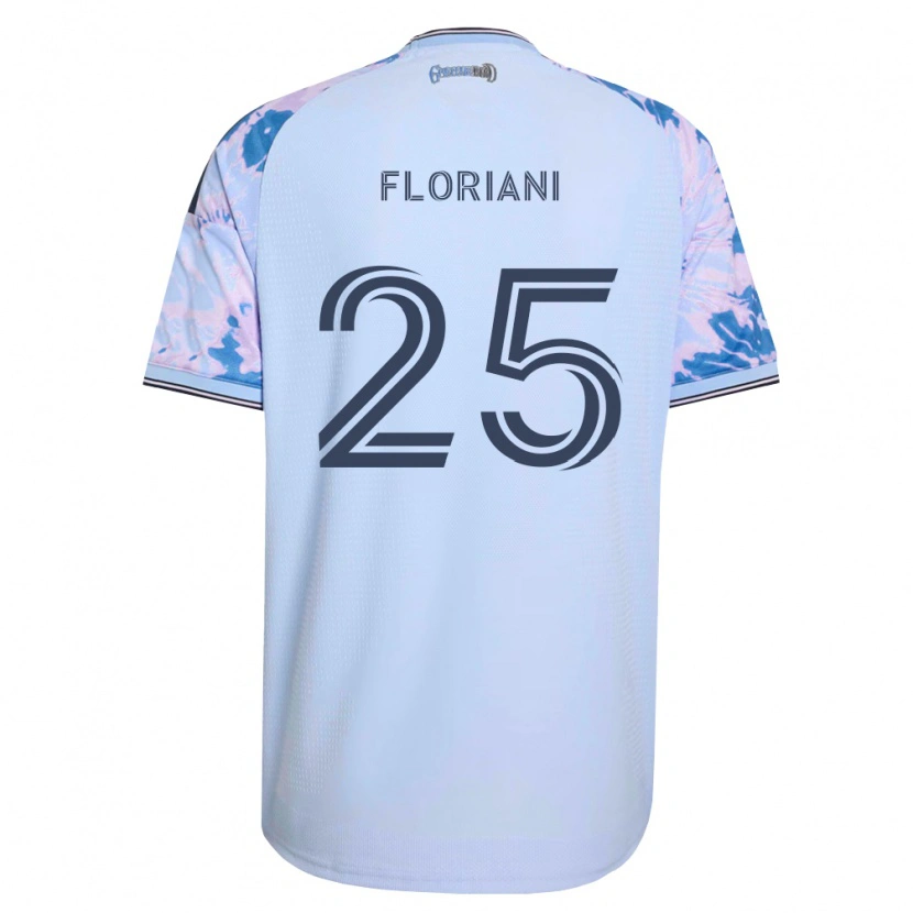 Danxen Uomo Maglia Max Floriani #25 Blu Reale Bianco Nero Kit Gara Away 2026/27 Maglietta