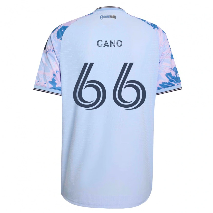 Danxen Uomo Maglia Alejandro Cano #66 Blu Reale Bianco Nero Kit Gara Away 2026/27 Maglietta
