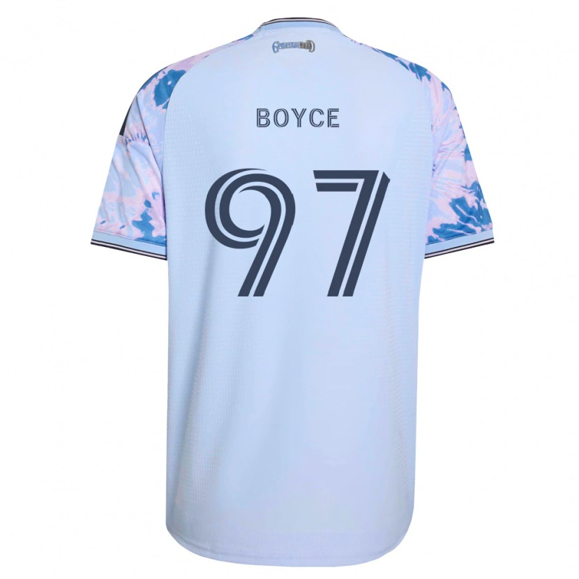 Danxen Uomo Maglia Warren Boyce #97 Blu Reale Bianco Nero Kit Gara Away 2026/27 Maglietta