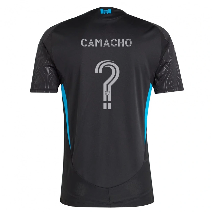 Danxen Uomo Maglia Jaydus Camacho #0 Nero Bianco Azzurro Kit Gara Away 2026/27 Maglietta