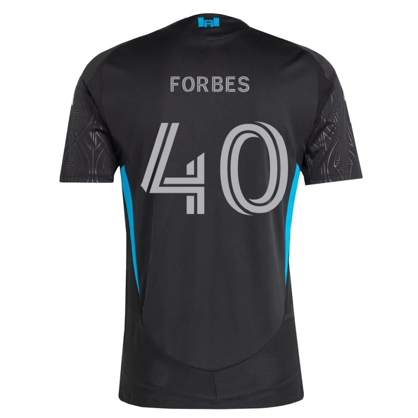 Danxen Uomo Maglia Jahlane Forbes #40 Nero Bianco Azzurro Kit Gara Away 2026/27 Maglietta