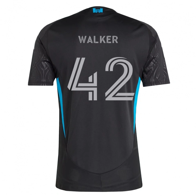 Danxen Uomo Maglia Isaac Walker #42 Nero Bianco Azzurro Kit Gara Away 2026/27 Maglietta