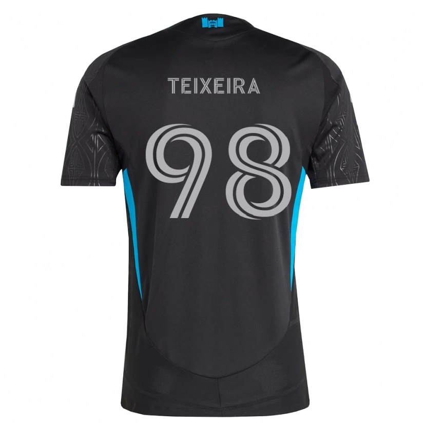 Danxen Uomo Maglia Nickolas Teixeira #98 Nero Bianco Azzurro Kit Gara Away 2026/27 Maglietta