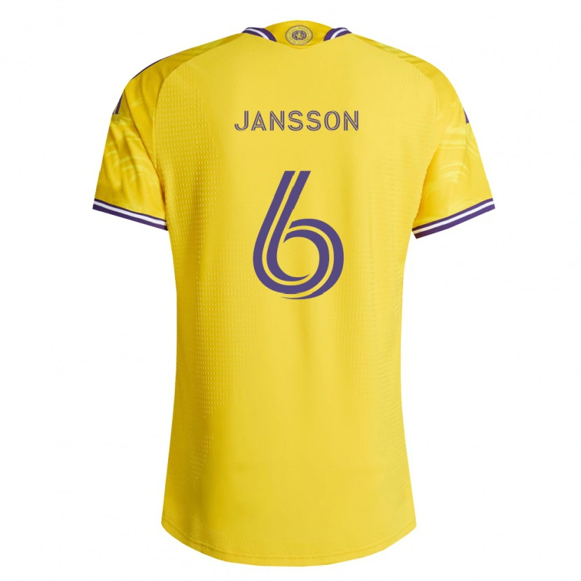 Danxen Uomo Maglia Robin Jansson #6 Viola Giallo Kit Gara Away 2026/27 Maglietta
