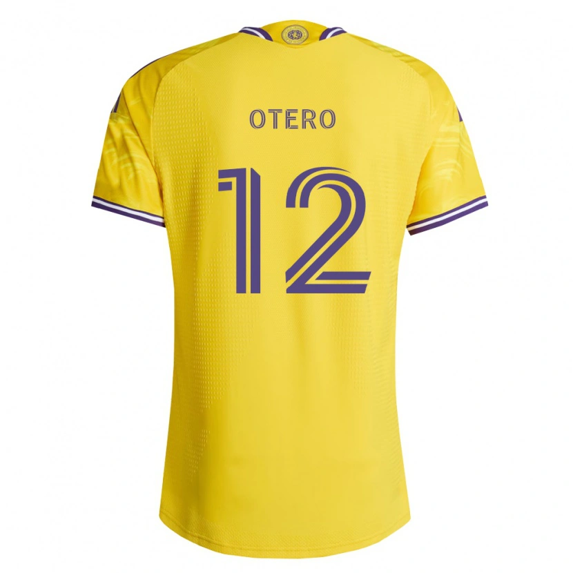 Danxen Uomo Maglia Javier Otero #12 Viola Giallo Kit Gara Away 2026/27 Maglietta