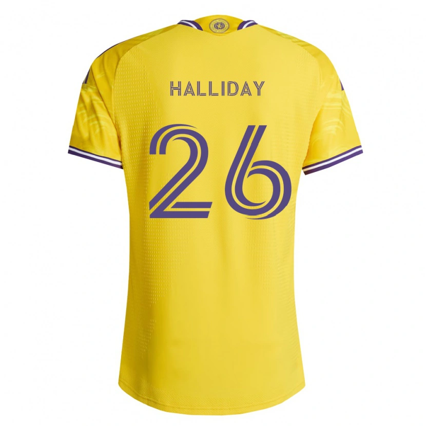 Danxen Uomo Maglia Michael Halliday #26 Viola Giallo Kit Gara Away 2026/27 Maglietta