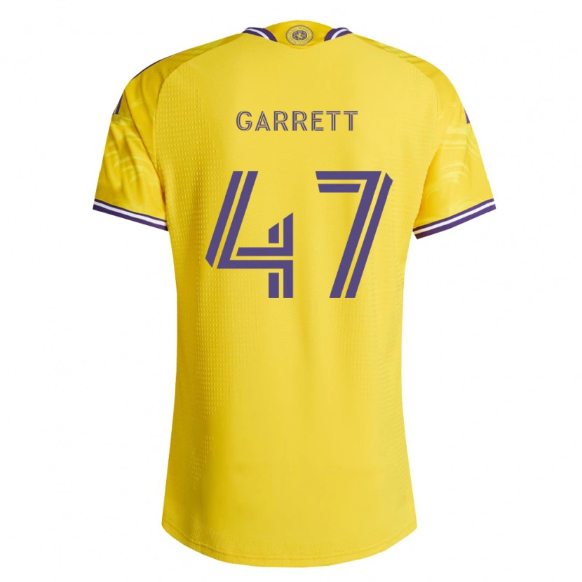 Danxen Uomo Maglia Ian Garrett #47 Viola Giallo Kit Gara Away 2026/27 Maglietta