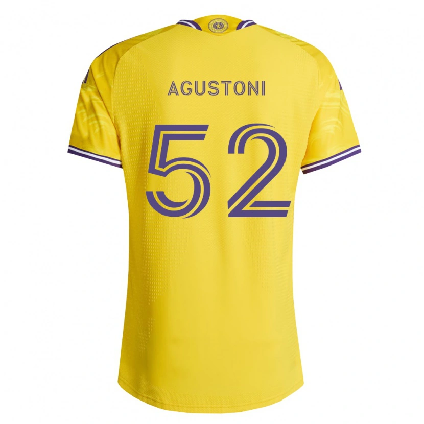 Danxen Uomo Maglia Gonzalo Agustoni #52 Viola Giallo Kit Gara Away 2026/27 Maglietta