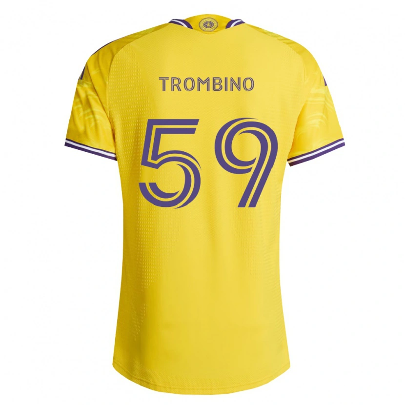 Danxen Uomo Maglia Caleb Trombino #59 Viola Giallo Kit Gara Away 2026/27 Maglietta