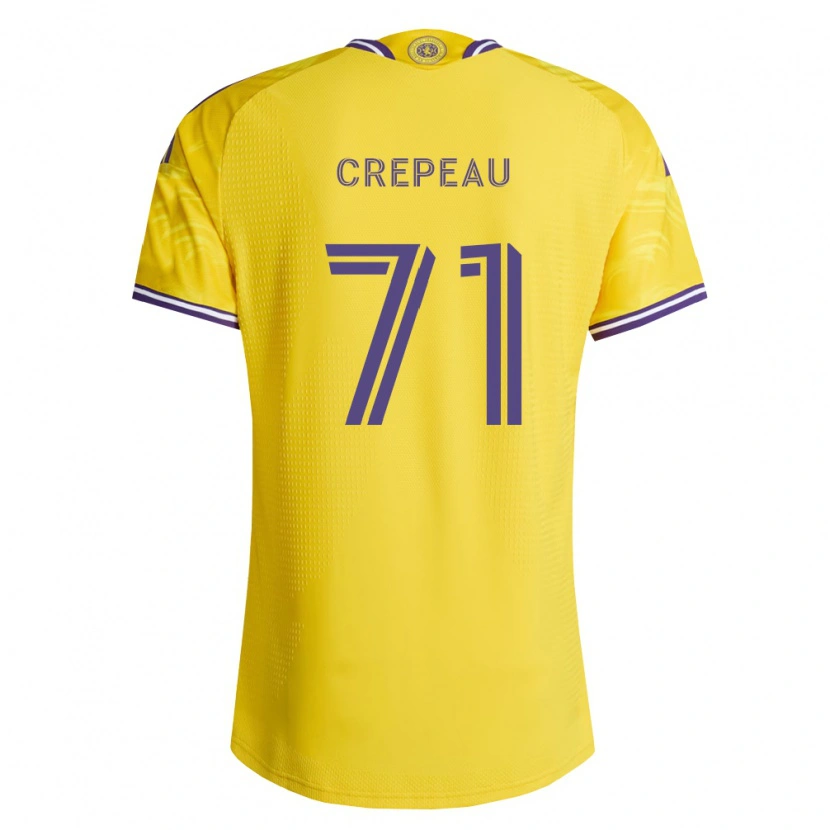 Danxen Uomo Maglia Maxime Crépeau #71 Viola Giallo Kit Gara Away 2026/27 Maglietta