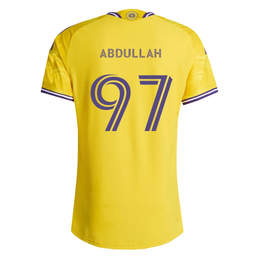 Danxen Uomo Maglia Majed Abdullah #97 Viola Giallo Kit Gara Away 2026/27 Maglietta