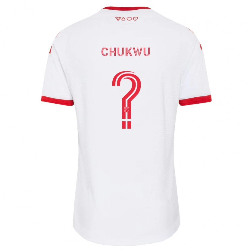 Danxen Uomo Maglia Robert Chukwu #0 Bianco Rosso Nero Kit Gara Away 2026/27 Maglietta