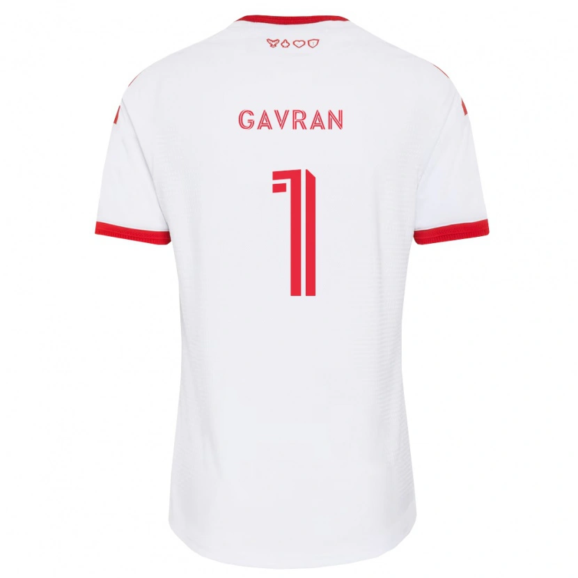 Danxen Uomo Maglia Luka Gavran #1 Bianco Rosso Nero Kit Gara Away 2026/27 Maglietta