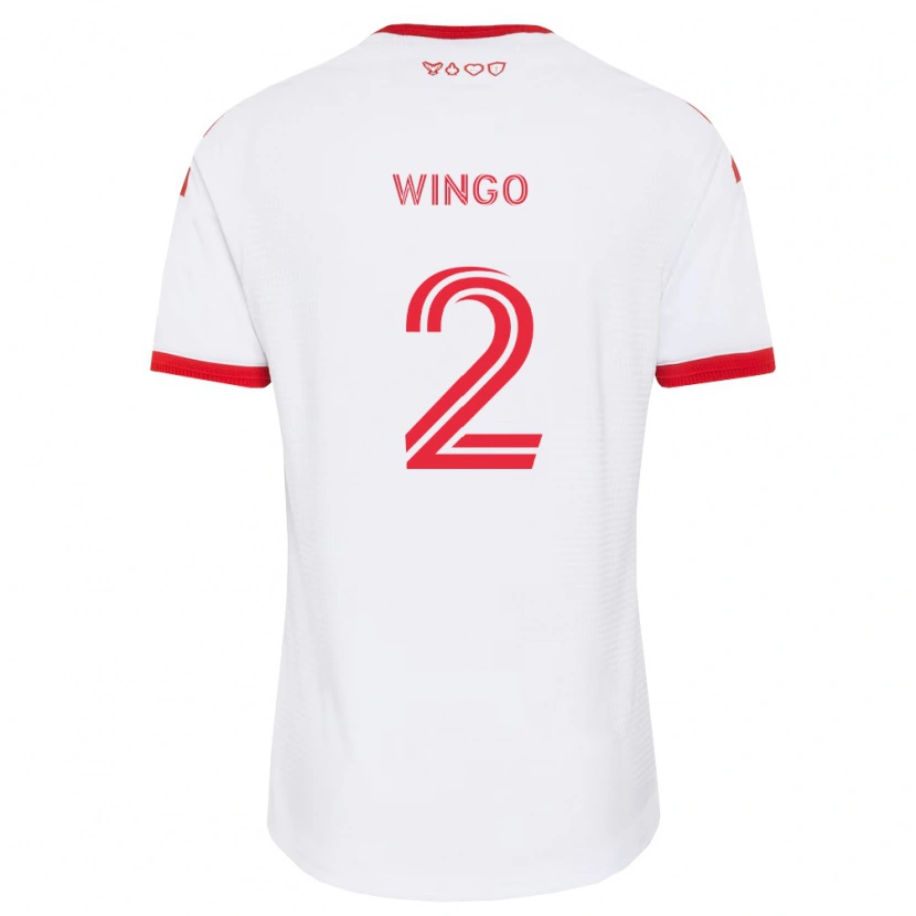 Danxen Uomo Maglia Henry Wingo #2 Bianco Rosso Nero Kit Gara Away 2026/27 Maglietta
