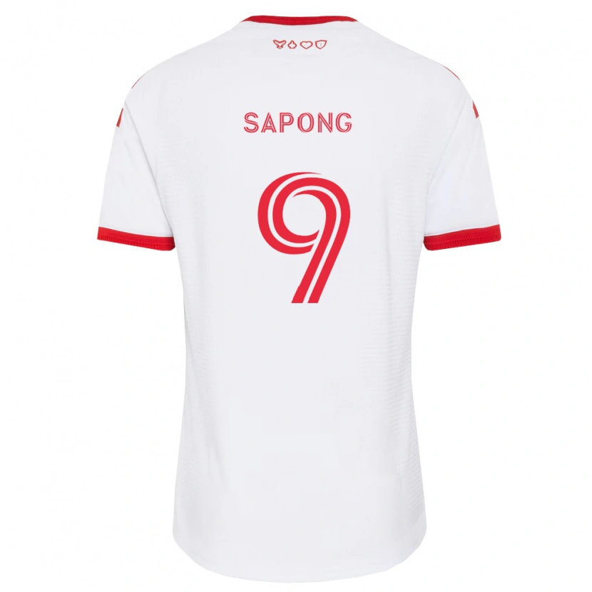 Danxen Uomo Maglia C.j. Sapong #9 Bianco Rosso Nero Kit Gara Away 2026/27 Maglietta