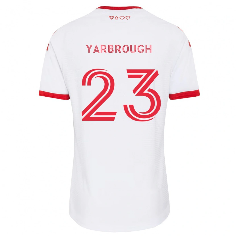 Danxen Uomo Maglia William Yarbrough #23 Bianco Rosso Nero Kit Gara Away 2026/27 Maglietta