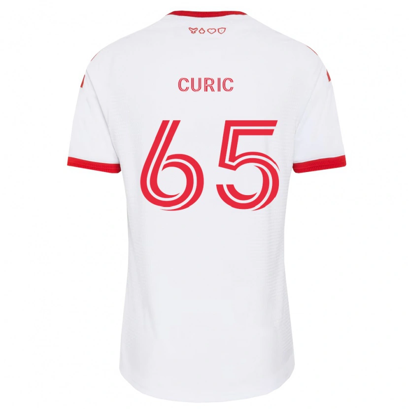 Danxen Uomo Maglia Antony Curic #65 Bianco Rosso Nero Kit Gara Away 2026/27 Maglietta