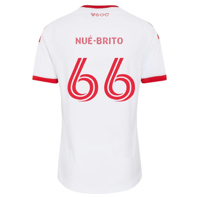 Danxen Uomo Maglia Diego Nué-Brito #66 Bianco Rosso Nero Kit Gara Away 2026/27 Maglietta