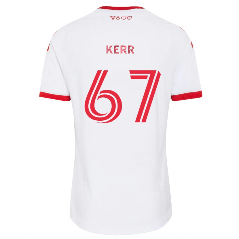 Danxen Uomo Maglia Kervon Kerr #67 Bianco Rosso Nero Kit Gara Away 2026/27 Maglietta
