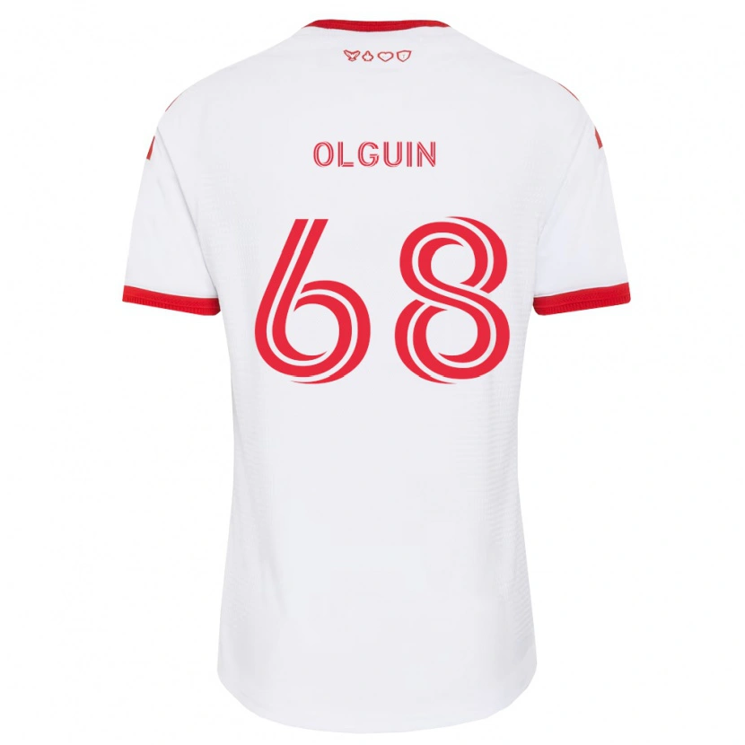 Danxen Uomo Maglia Lucas Olguin #68 Bianco Rosso Nero Kit Gara Away 2026/27 Maglietta