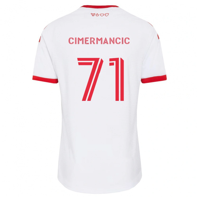Danxen Uomo Maglia Markus Cimermancic #71 Bianco Rosso Nero Kit Gara Away 2026/27 Maglietta