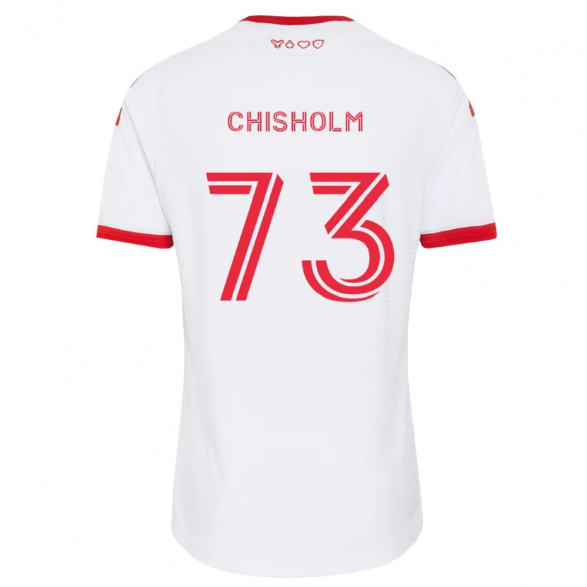 Danxen Uomo Maglia Micah Chisholm #73 Bianco Rosso Nero Kit Gara Away 2026/27 Maglietta