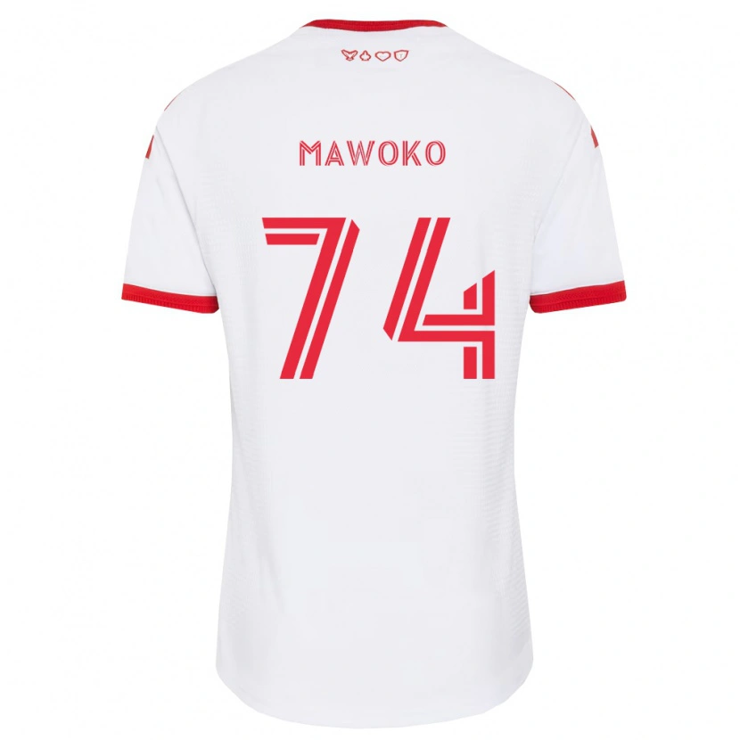 Danxen Uomo Maglia Kundai Mawoko #74 Bianco Rosso Nero Kit Gara Away 2026/27 Maglietta
