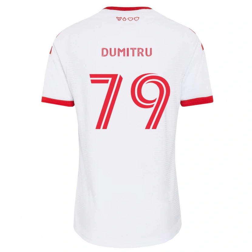Danxen Uomo Maglia Andrei Dumitru #79 Bianco Rosso Nero Kit Gara Away 2026/27 Maglietta