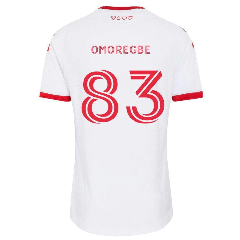 Danxen Uomo Maglia Edwin Omoregbe #83 Bianco Rosso Nero Kit Gara Away 2026/27 Maglietta
